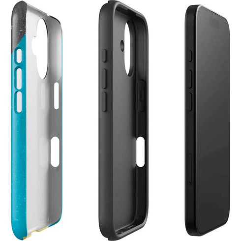 Bahamas Flag Distressed iPhone 16 Plus Impact Case